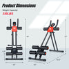 Foldable adjustable core abdominal trainer with LCD display, 330 lbs capacity, featuring padded handrails and knee.
