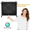 Solid tetragonum steel frame of the 4-piece patio rattan furniture set, designed for durability and easy assembly.