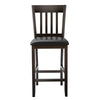 Bar stool with rubber wood legs and curved backrest, featuring a wide cushioned seat for comfort and modern style.