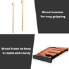 25-note wooden xylophone with hardwood keys and pine base, includes 2 mallets for easy gripping and stability.