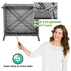 Tetragonum steel frame detail of the 4-piece rattan patio furniture set, designed for easy installation and durability.