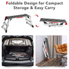 Aluminum folding step stool ladder with non-slip pads, designed for easy storage and transport, ideal for home tasks.
