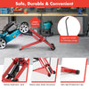 Hydraulic lawnmower lift jack with ergonomic handle, adjustable height, and 225KG capacity for easy maintenance.