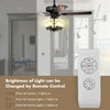 50-inch noiseless ceiling fan with explosion-proof glass lampshades, remote-controlled light brightness, ideal for home.
