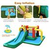 Inflatable water slide bounce house with easy inflation setup, featuring a long slide and durable oxford cloth for.