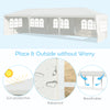 10 x 30 feet canopy tent with 5 removable sidewalls, sun-protective and rainproof, ideal for outdoor parties and.