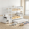 Twin Over Twin Bunk Bed with Storage Shelf and Drawer-White - Gallery View 1 of 9