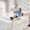 59 Inch Folding Breathable Baby Bed Rail Guard with Safety Strap-Beige - Gallery View 1 of 10