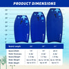 Dimensions chart for the 41-inch lightweight bodyboard, showcasing board length, width, and rider specifications.
