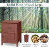 2-tier accent table in cherry with spacious tabletop, drawer, and solid beech wood legs for bedside or living room use.