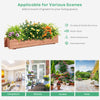Wooden decorative raised garden bed made of natural fir, perfect for indoor or outdoor planting with a rustic style.