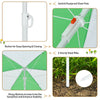 Green umbrella with rustproof steel pole and 6 sturdy ribs, designed for the 3-in-1 kids picnic water sand table.
