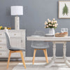 Modern dining chair set with wood legs and fabric cushion seat, featuring ergonomic backrest for comfort in a stylish.