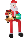 9.5 Feet Christmas Inflatable Santa Outdoor Decoratio with Built-in LED Lights