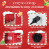 Inflation setup instructions for a 9.5 feet Christmas inflatable Santa, featuring built-in LED lights and.