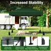 Green 9.5 x 9.5 feet pop-up canopy tent with heavy-duty frame and adjustable heights, ideal for outdoor events.