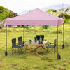 9.5 x 9.5 Feet Pop up Canopy Tent with Adjustable Heights-Pink - Gallery View 1 of 10