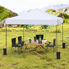 9.5 x 9.5 Feet Pop up Canopy Tent with Adjustable Heights-White - Gallery View 1 of 11