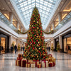 Pencil Alpine Christmas tree features a stunning 9 FT height with 550 dual-color LED lights for vibrant holiday cheer.