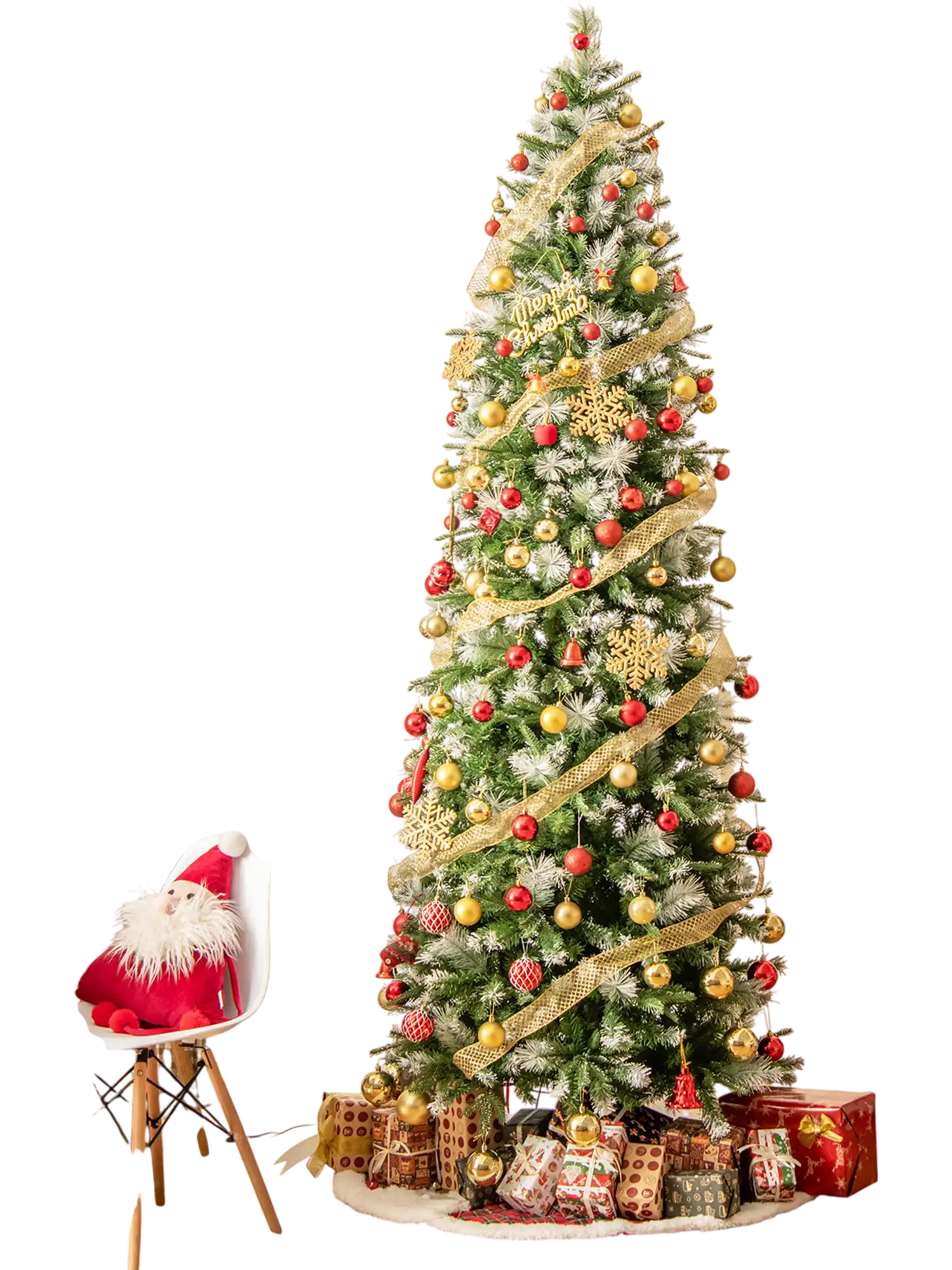 Costway Artificial Christmas Tree Warm-White LED Lights 24891536 New