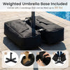Weighted umbrella base with two sandbags for 88 lbs support, designed for the 9 FT outdoor patio umbrella.
