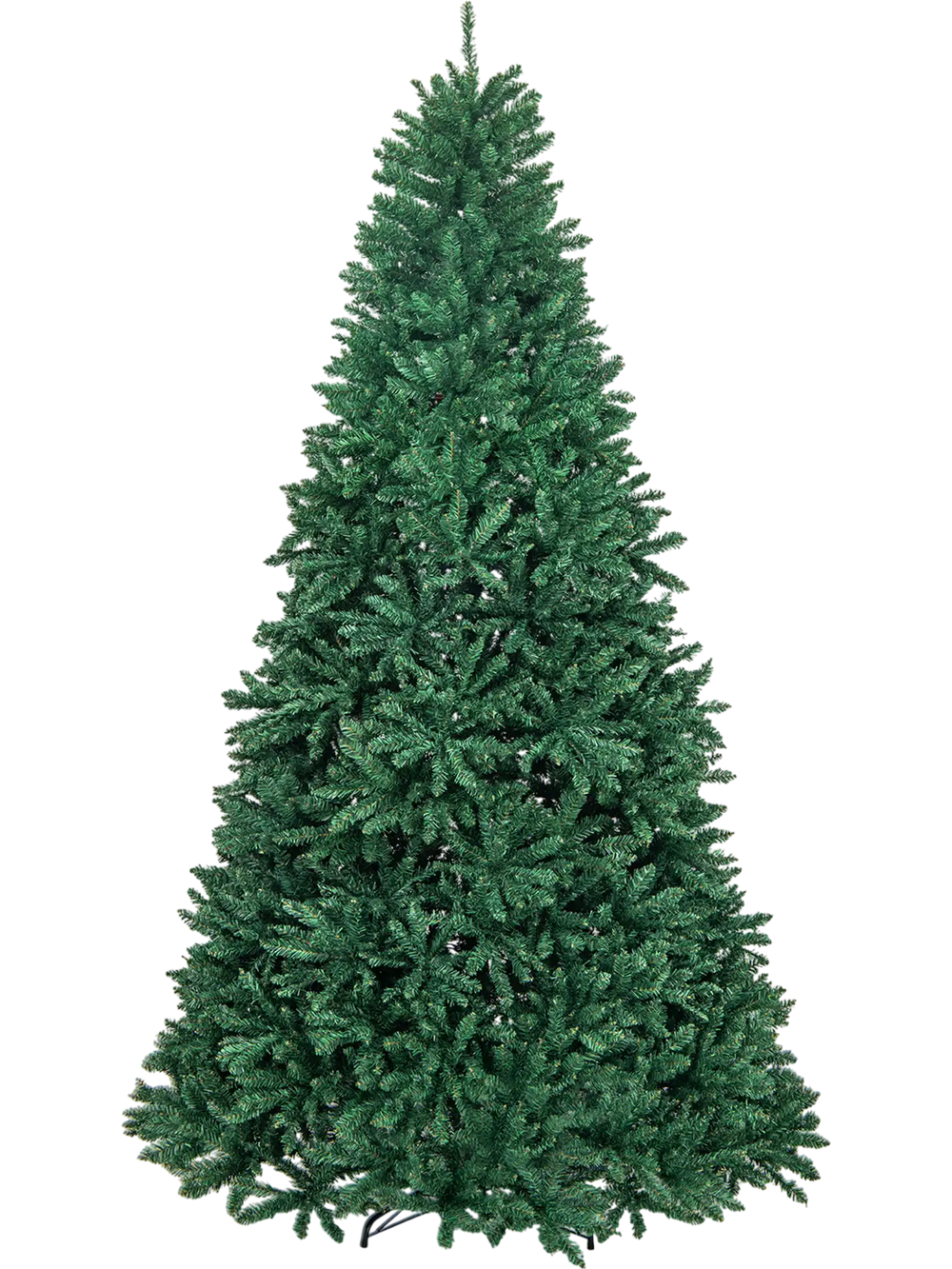 9 Feet Hinged Premium Artificial PVC Christmas Tree with Solid Metal Stand 