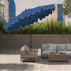 9 Feet Patio Umbrella with Crank Handle and Push Button Tilt-Navy - Gallery View 1 of 10
