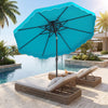 9 Feet Patio Umbrella with Push Button Tilt and Crank-Turquoise - Gallery View 1 of 12