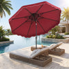 9 Feet Patio Umbrella with Push Button Tilt and Crank-Wine - Gallery View 1 of 12