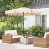 9 Feet Patio Umbrella with Crank Handle and Push Button Tilt-Beige - Gallery View 1 of 10