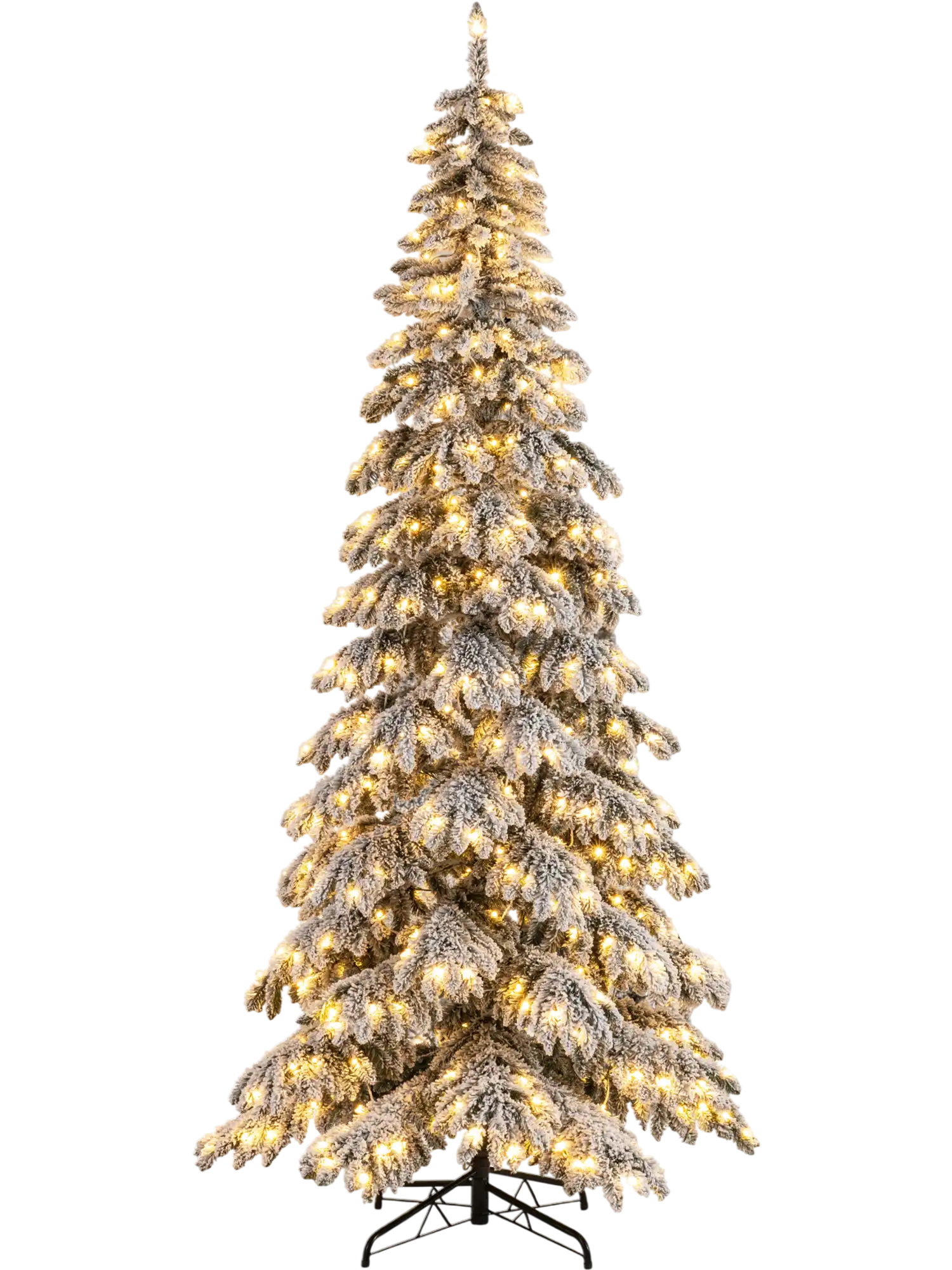 Costway 9' Pre-Lit Artificial Christmas Tree Hinged Quick Power Connectors 23173016 New