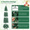 9 FT pre-lit artificial Christmas tree with 1298 snowy branch tips, featuring a 4-section design for easy setup and.