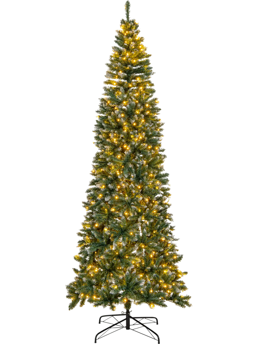 9 FT Pre-Lit Artificial Christmas Tree with 1298 Snowy Branch Tips
