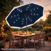 9 Feet Solar Patio Umbrella with 24 LED Lights for Yard-Navy - Gallery View 1 of 10