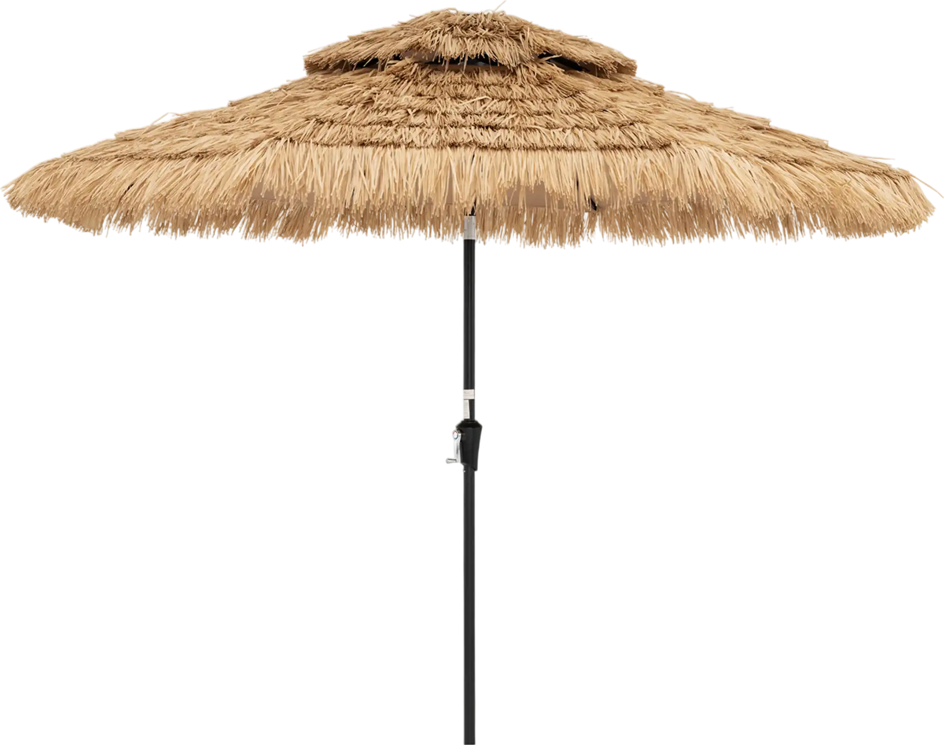 Costway 9' Solar Powered Thatched Tiki Patio Umbrella w/ LED Lights 92318750 New