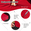 Red cushion detail of the 9 Piece Weatherproof Rattan Patio Conversation Set, featuring removable cover with zipper for.