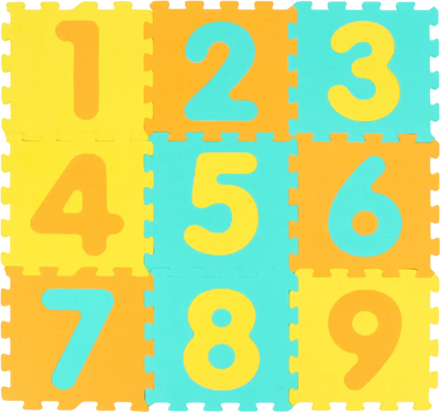 Costway 9-Piece Interlocking Foam Puzzle Floor Mat w/ 3 Marker Discs Baby Play Gym 20288663 New