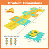 Colorful interlocking foam puzzle floor mat with numbers, 9 pieces, 3 marker discs, ideal for safe play and early.