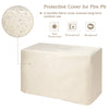 Protective cover for fire pit table, waterproof and dustproof, designed for outdoor use with durable fabric.