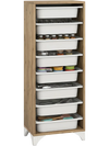 9-Tier Fruit and Vegetable Storage Rack Freestanding Wooden Pantry Organizer Cabinet