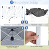 Pop up canopy tent with gray Oxford cloth, adjustable height, and tool-free setup, perfect for outdoor parties and events.