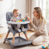 9-in-1 Convertible High Chair for Babies and Toddlers with Seat Cushion-Gray - Gallery View 1 of 10