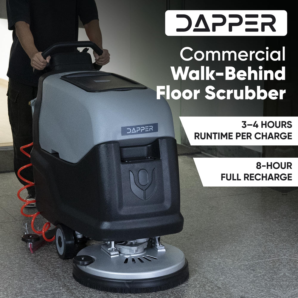 Walk Behind Floor Scrubber Machine 20" Brush, 31.5" Squeegee