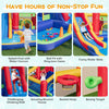 9-in-1 inflatable bounce castle featuring a water slide, splash pool, and ball pit for exciting outdoor fun.