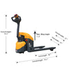 Apollolift A-103001 Full Electric Pallet Jack With Emergency Key Switch 4400 lbs. Capacity 48" x 27" New