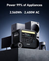 Anker SOLIX F2600 Power Station 2560Wh 2400W with 100W Solar Panel Manufacturer RFB