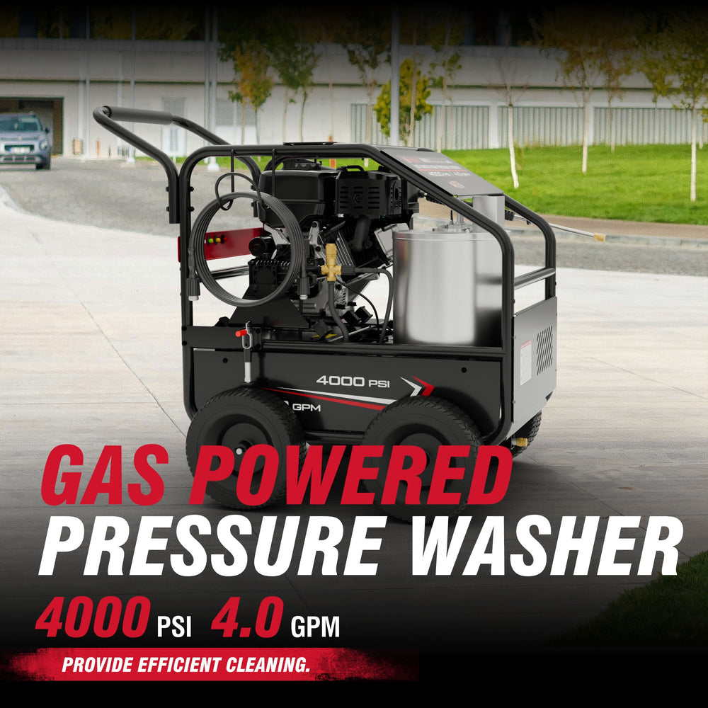 AiPower Gas Hot Water Pressure Washer 4000 PSI 4.0 GPM with Diesel Heater EPA Certified, A4000