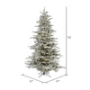 Vickerman Flocked Sierra Fir Artificial Christmas Tree 7.5' Pre-Lit Warm White LED Lights New