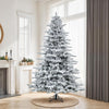 Vickerman Flocked Utica Fir Artificial Christmas Tree 7.5' x 65" Warm White LED Lights New