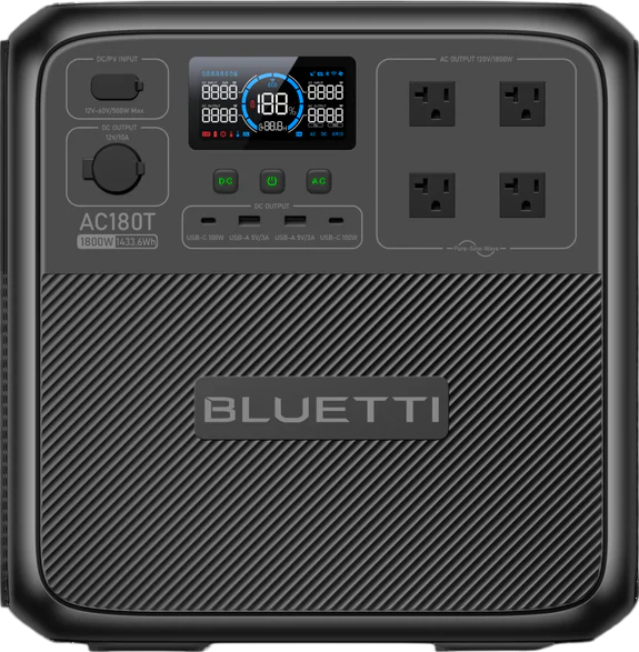 Bluetti AC180T 1433Wh/1800W Portable Power Station Solar Generator New